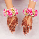 Handcrafted Pink Floral Hand Jewellery